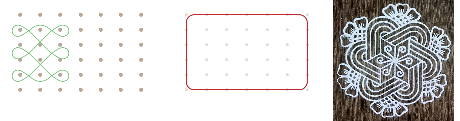 Kolam shapes and cards